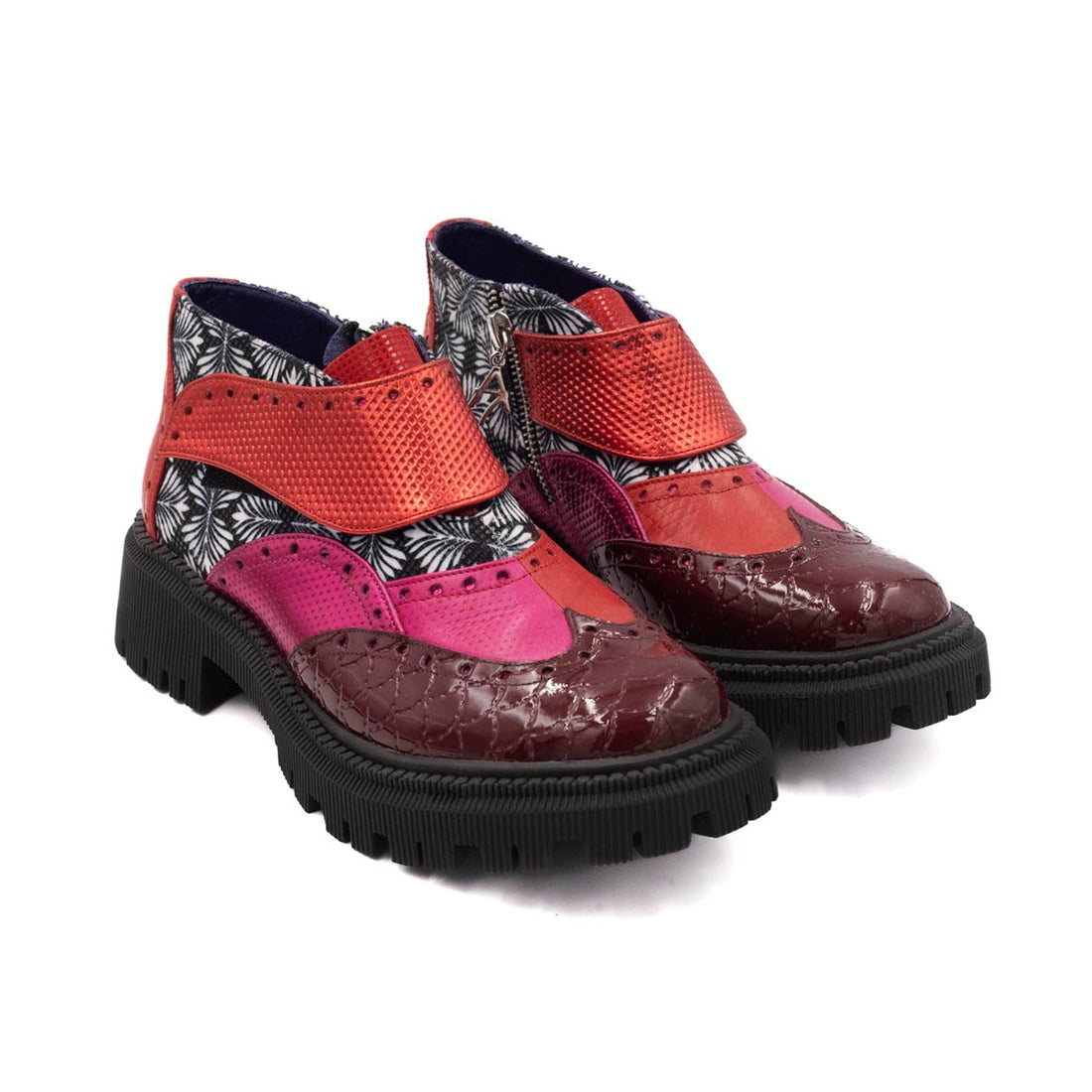 Botin de Mujer Prisma Red Velvet - Altura Siete