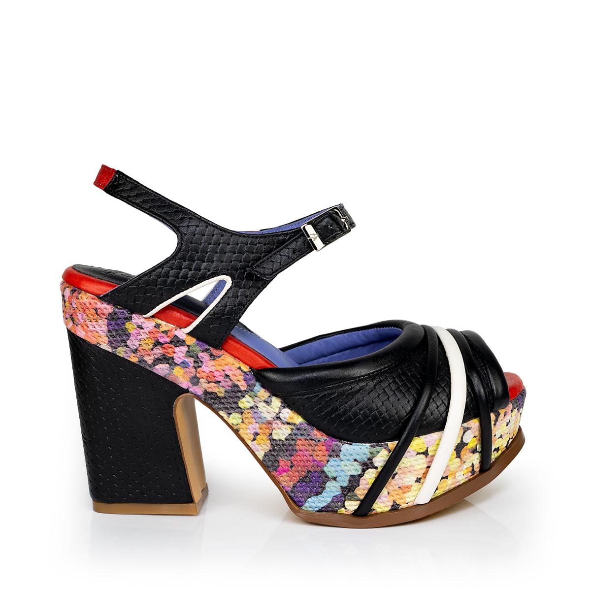 Zueco para mujer Agostina Granito Rojo - Altura Siete