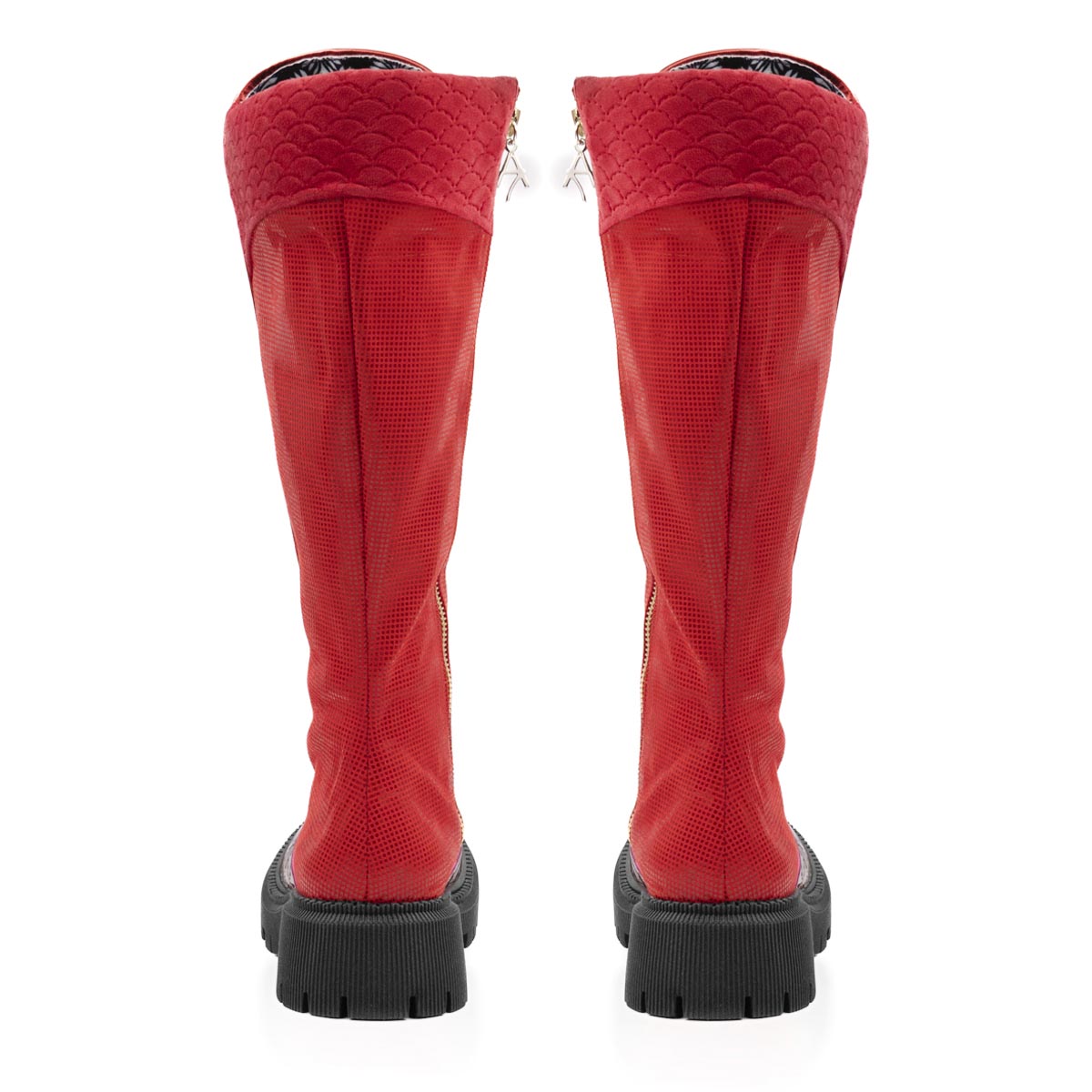 Bota de Mujer Cristina Red Velvet - Altura Siete