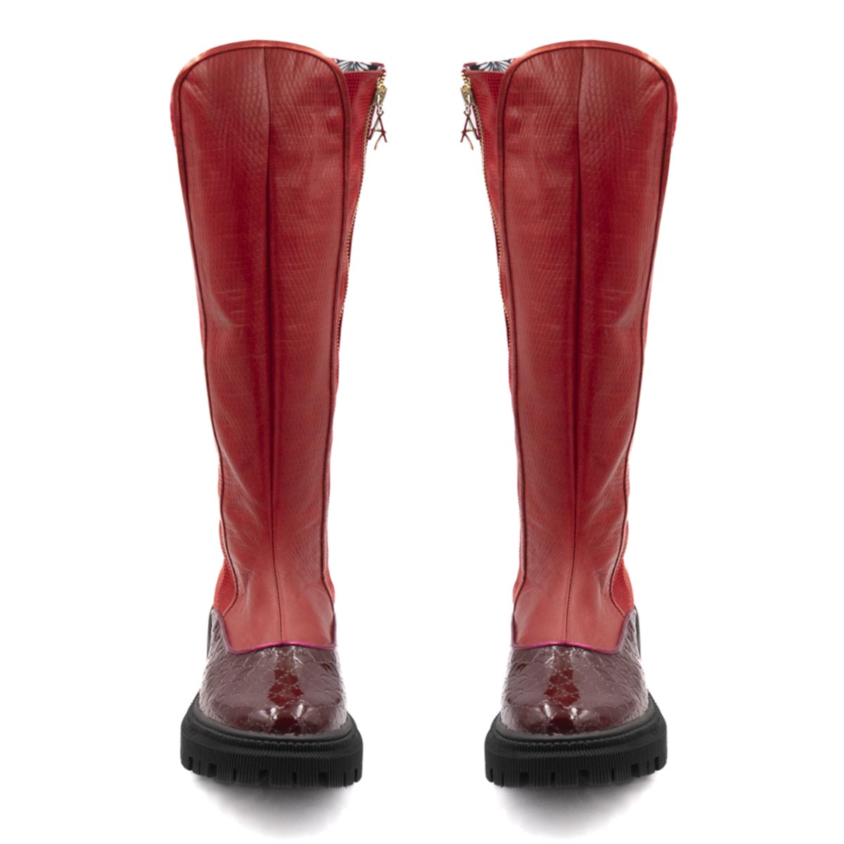 Bota de Mujer Cristina Red Velvet - Altura Siete