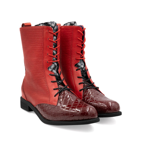 Botin de Mujer Budica Red Velvet