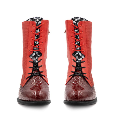 Botin de Mujer Budica Red Velvet