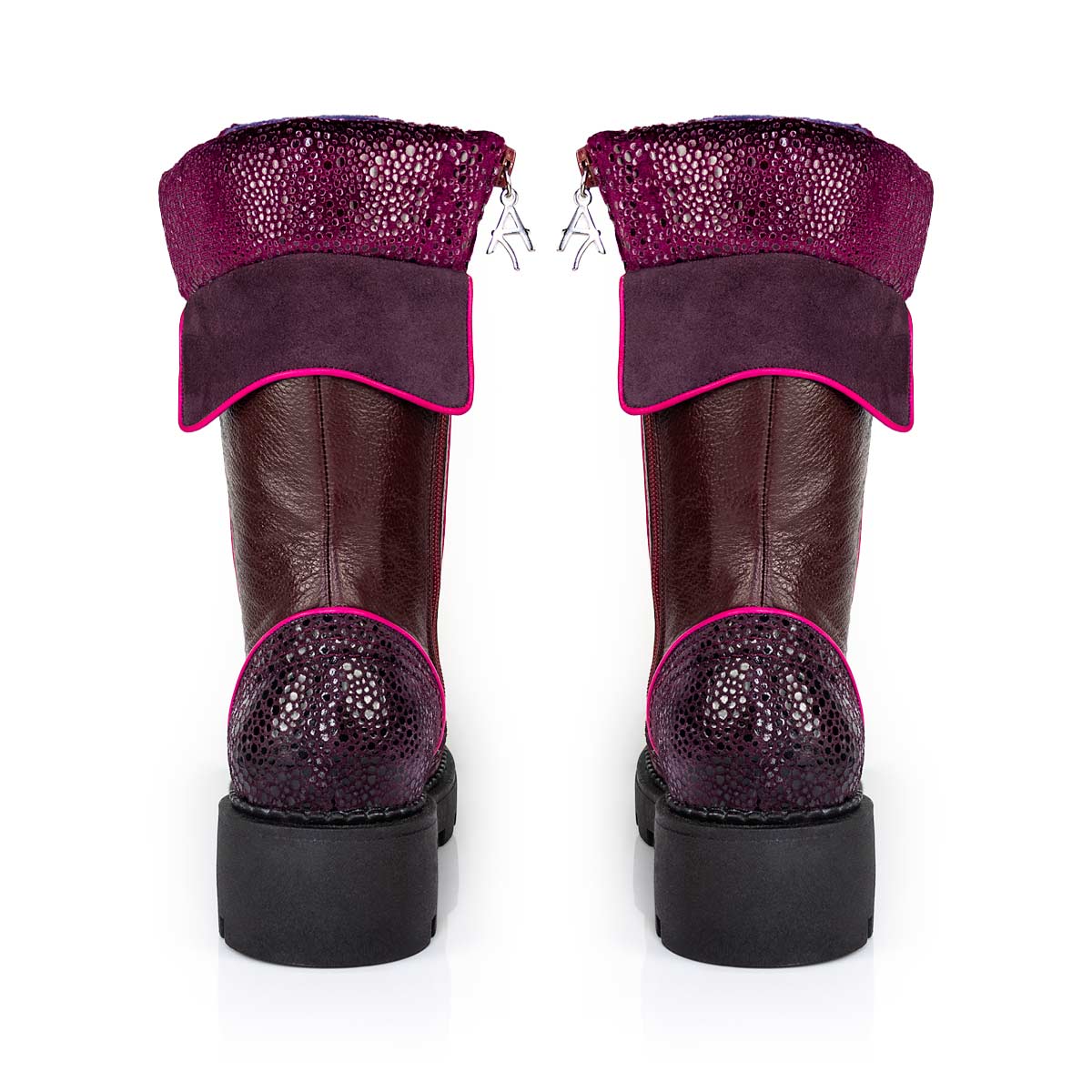 Premium Garnet Sagittarius Handmade Ankle Boot for Women