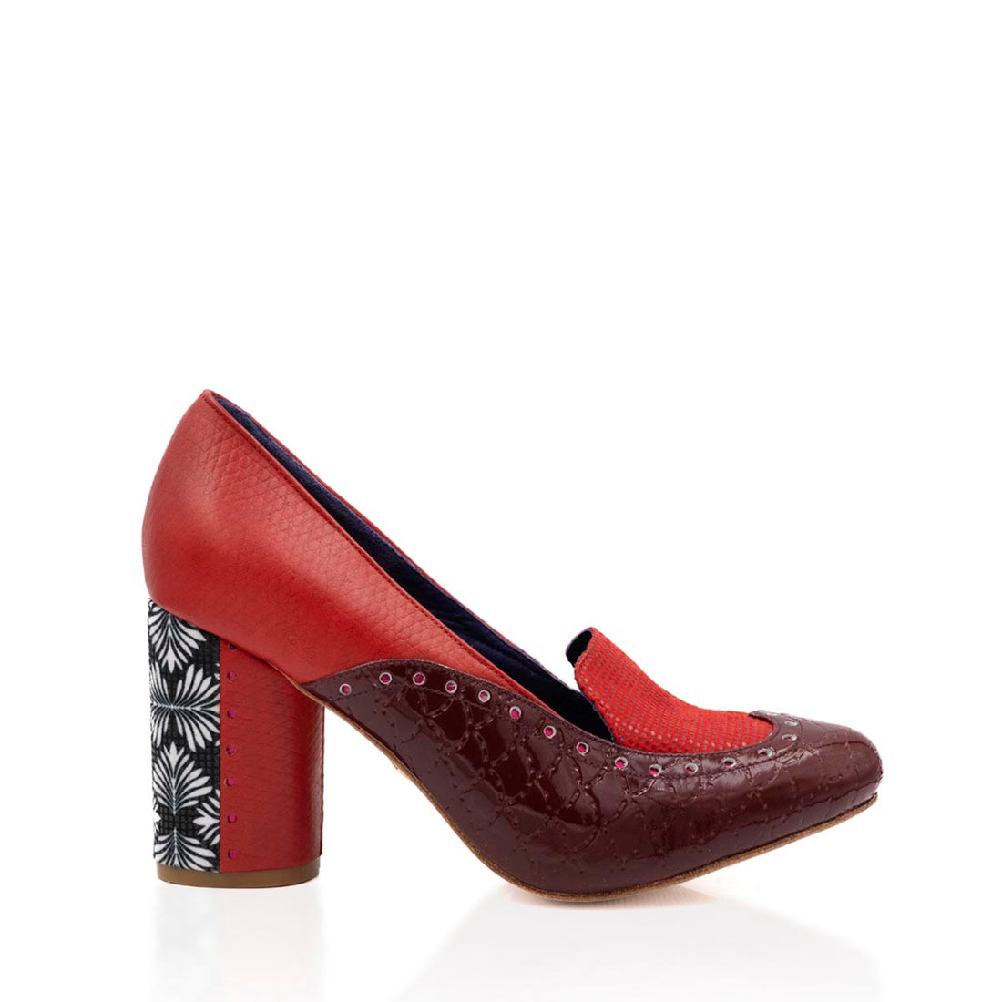 Zapatilla de Mujer Brillo Red Velvet - Altura Siete