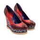Plataforma de Mujer Destello Red Velvet - Altura Siete
