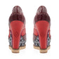 Plataforma de Mujer Destello Red Velvet - Altura Siete