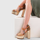 Sandalia para mujer Eneida Cheetah Oro