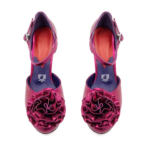 Zapatilla de Mujer Magnolia Red Velvet - Altura Siete