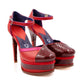 Zapatilla de Mujer Melinda Red Velvet - Altura Siete