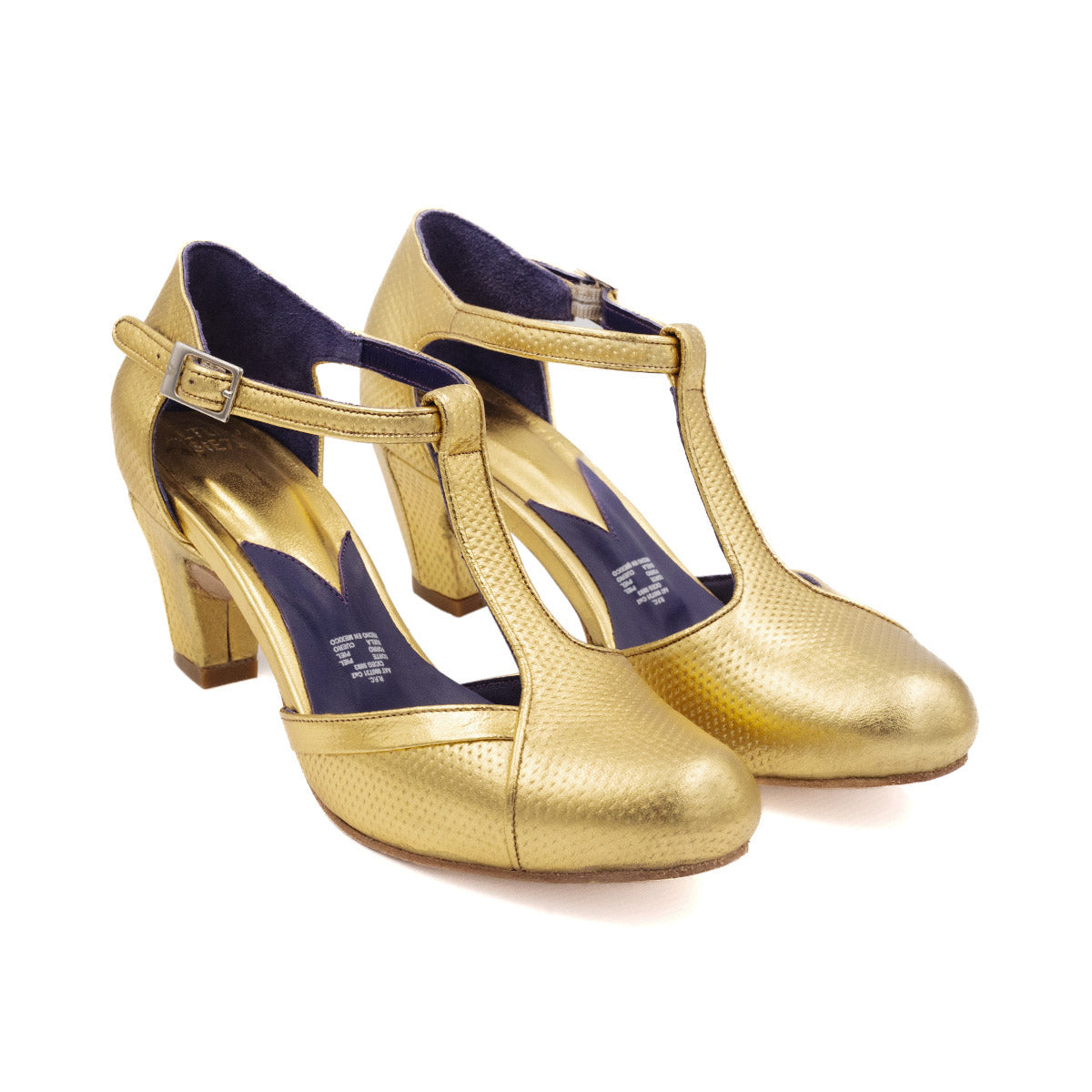 Zapatilla de Mujer Paula Oro - Altura Siete