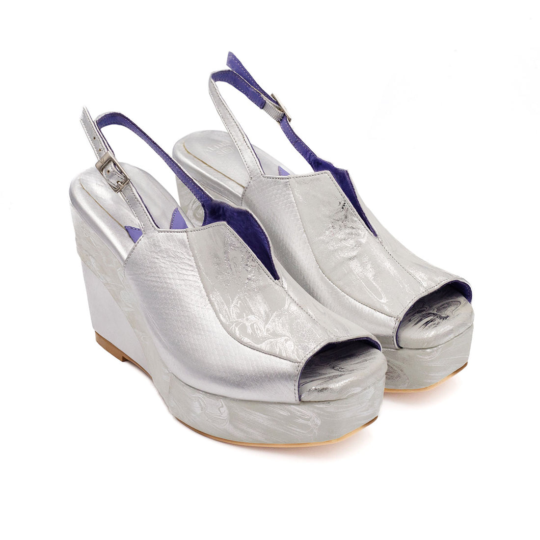 Plataforma de Mujer Iris Destello Plata - Altura Siete