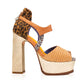 Sandalia para mujer Eneida Cheetah Oro