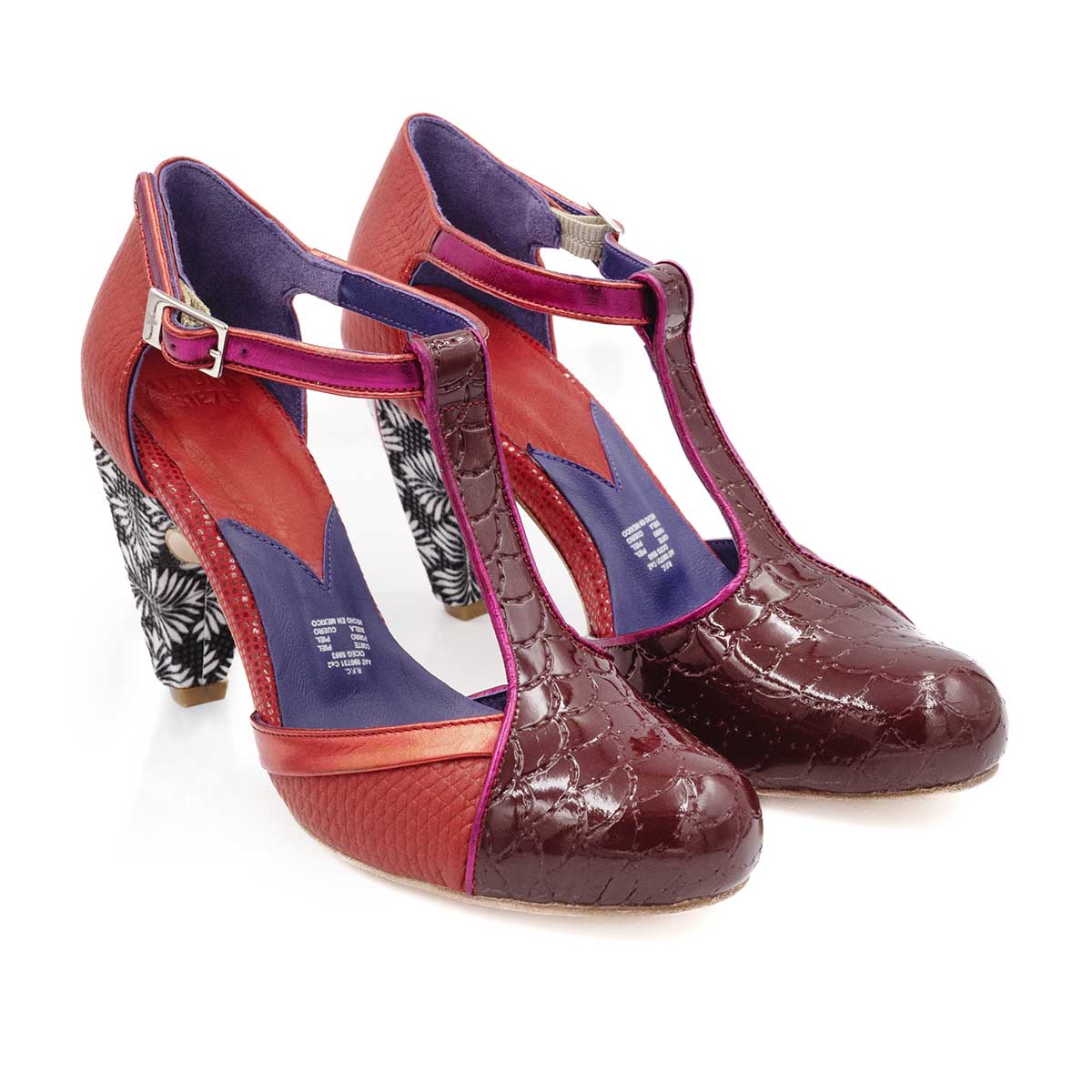 Zapatilla Paula Red Velvet - Altura Siete