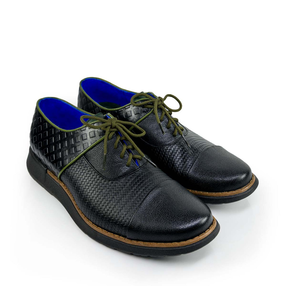 Zapato Altura Siete para hombre Onasis Negro jade lateral