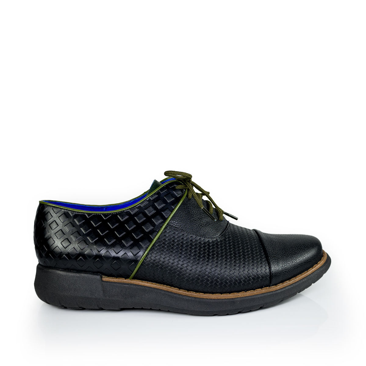 Zapato Altura Siete para hombre Onasis Negro jade lateral